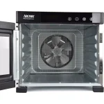 AROMA 6-Tray Digital Food Dehydrator with Glass Door and Stainless Steel Trays, 600W, Black thumbnail 4