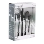 Megachef Cravat 20-Piece Matte Black Flatware Set, 18/10 Stainless Steel Silverware Service for 4 thumbnail 6