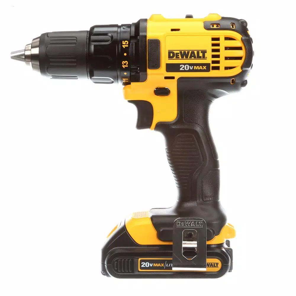 DEWALT 20V MAX Cordless Compact 1/2 in. Drill/Driver Kit with (2) 1.3Ah Batteries, Charger & Bag