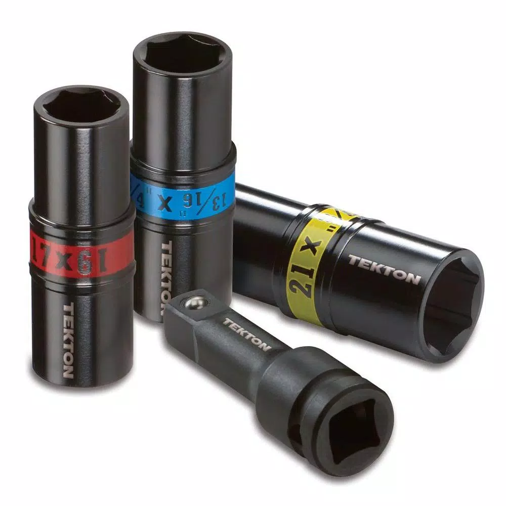 TEKTON 1/2 in. Drive Impact Flip Socket Set, 4-Piece
