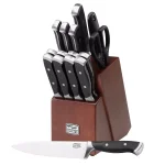Chicago Cutlery Armitage 16-Piece German Forged Stainless Steel Knife Block Set with Espresso Wood Block thumbnail 2