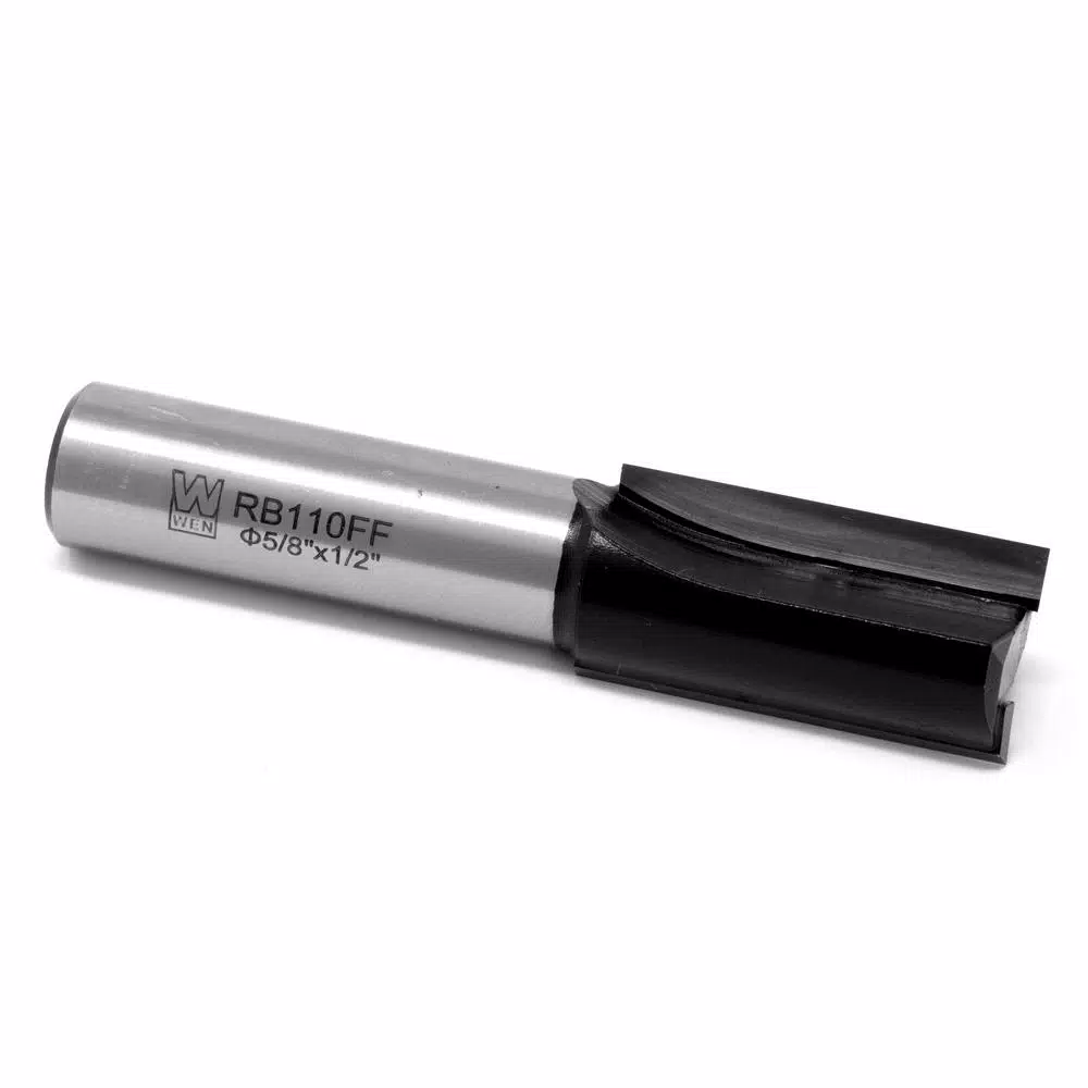 WEN 5/8 in. Straight 2-Flute Carbide Tipped Router Bit, 1/2 in. Shank