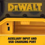 DEWALT 20V MAX Bluetooth Jobsite Radio with Built-in 3A Battery Charger thumbnail 7
