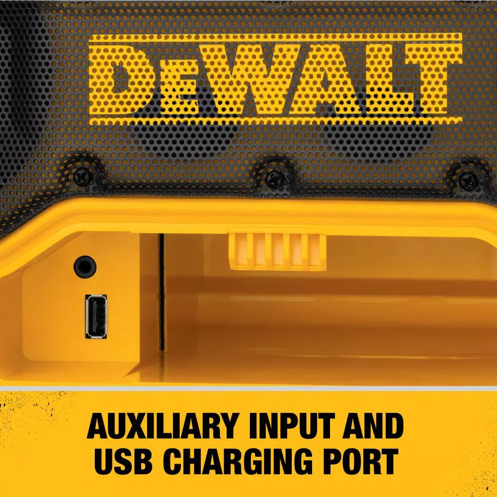 DEWALT 20V MAX Bluetooth Jobsite Radio with Built-in 3A Battery Charger