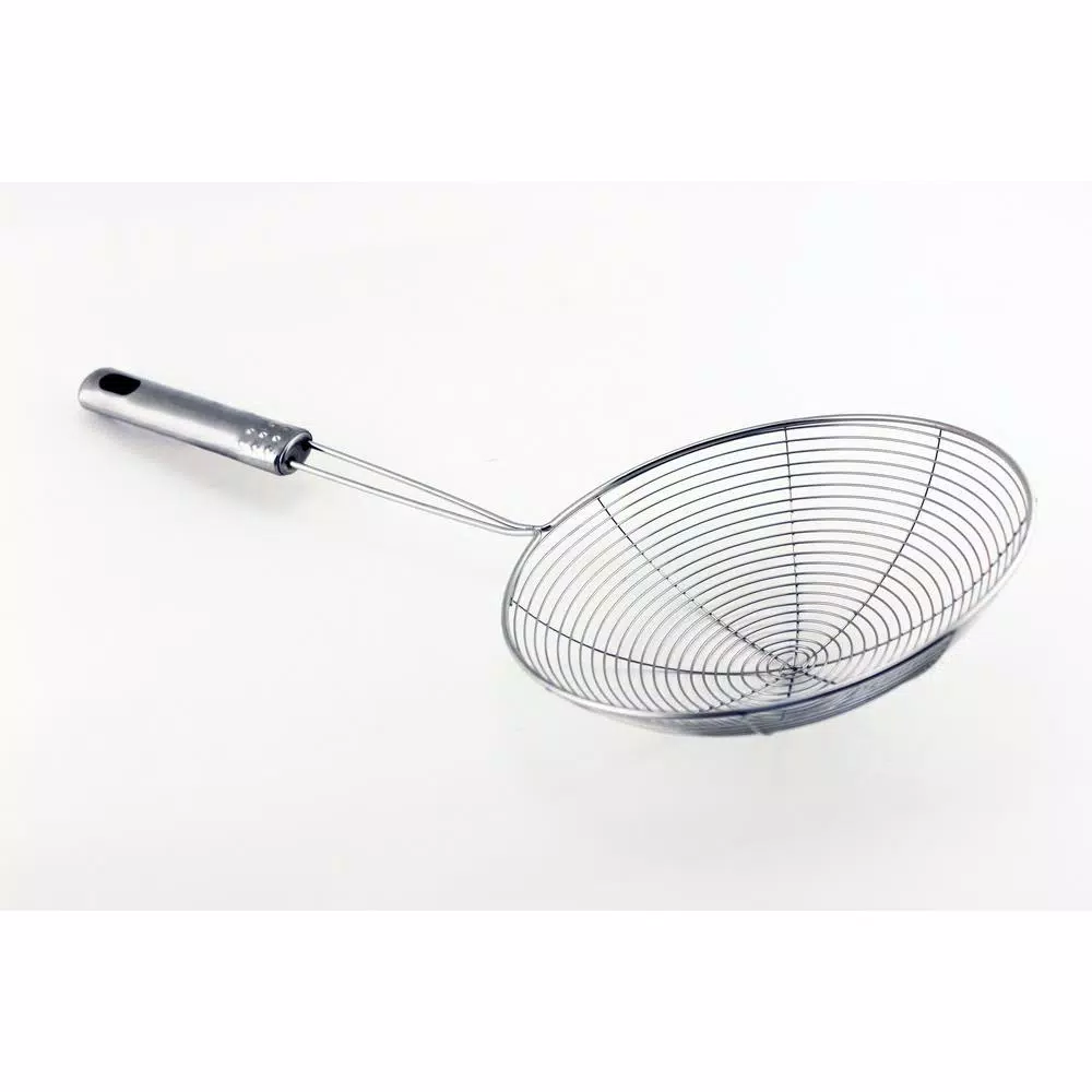 BergHOFF CollectNCook 11 in. Stainless Steel Wok Set with Fernogreen Non-Stick Coating and Wire Skimmer