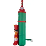 Fraser Hill Farm 10 ft. Santa's Toy Shop Archway Inflatable with White Lights thumbnail 8