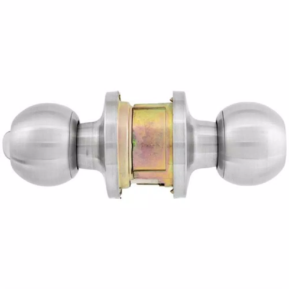 Universal Hardware Commercial Grade 2 Satin Chrome Keyed Entry Door Knob, 2-1/8 in.