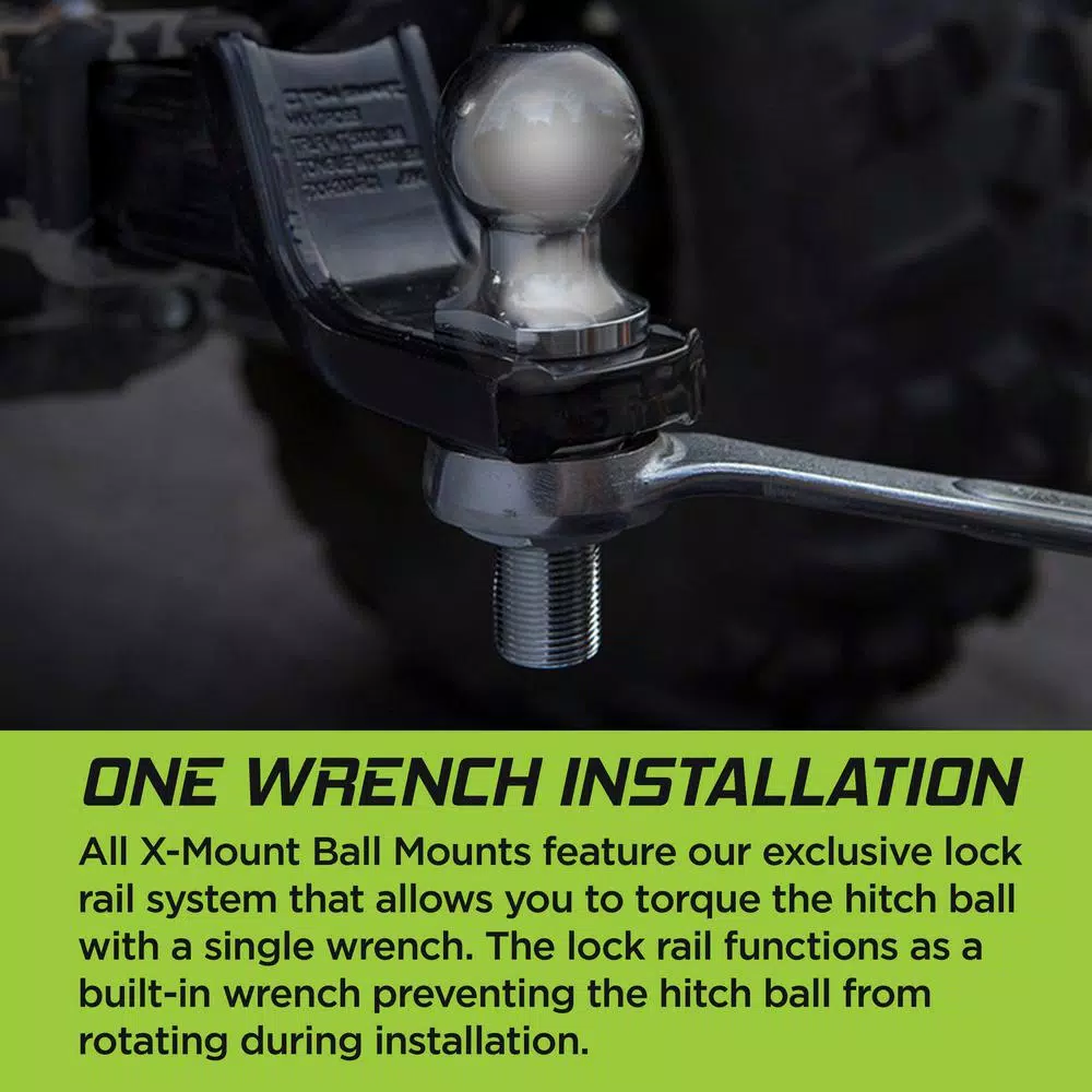 TowSmart 12,000 lb. Capacity Chrome Hitch Ball, 2-5/16 in. Ball Diameter, 1-1/4 in. Shank
