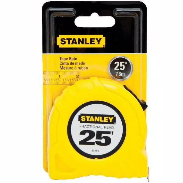 Stanley 25 ft. x 1 in. Fractional Read Scale Tape Measure with High-Impact ABS Case