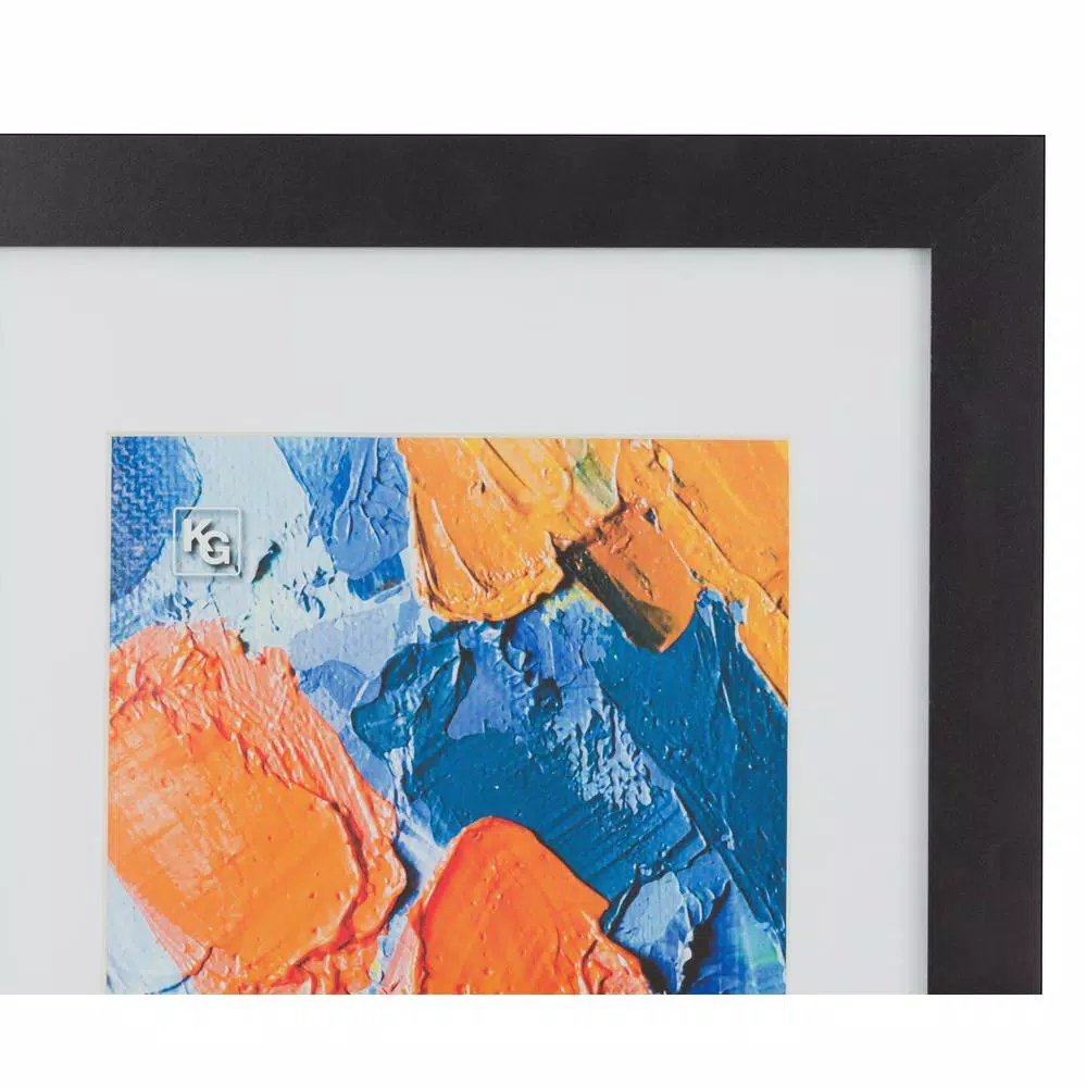 KG Kiera Grace Langford 11x14 Black Picture Frame with Matting for 8x10 Photos