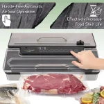 NutriChef Kitchen Pro Stainless Steel Food Vacuum Sealer System with Vacuum Bags and Roll thumbnail 6