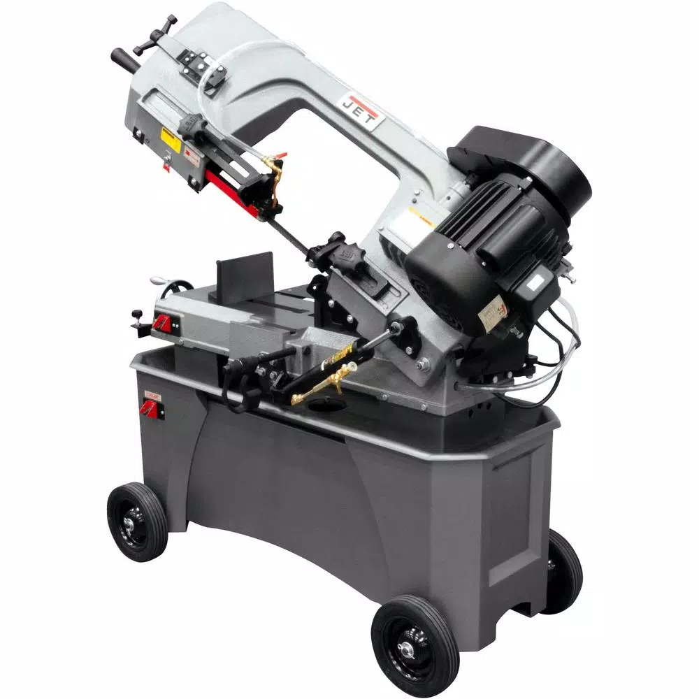 JET HVBS-712 3/4 HP 7 in. x 12 in. Metalworking Horizontal and Vertical Band Saw with Closed Stand