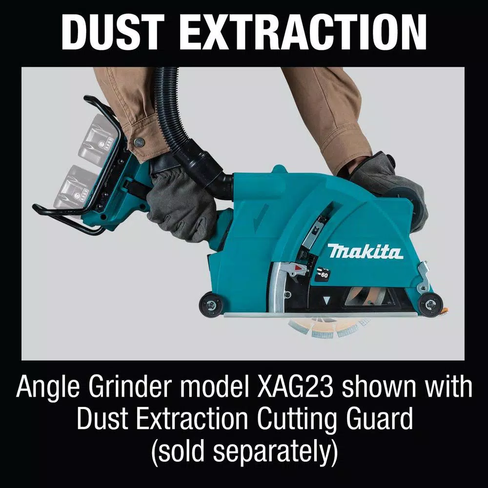 Makita 9 in. 36V X2 LXT Brushless Cordless Angle Grinder with AWS & Electric Brake