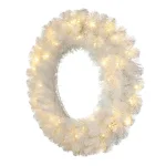 Home Accents Holiday Home Holiday Accents 30 in. Uptown Pre-Lit LED Artificial Christmas Wreath, 50 Warm White Micro Dot Lights thumbnail 3
