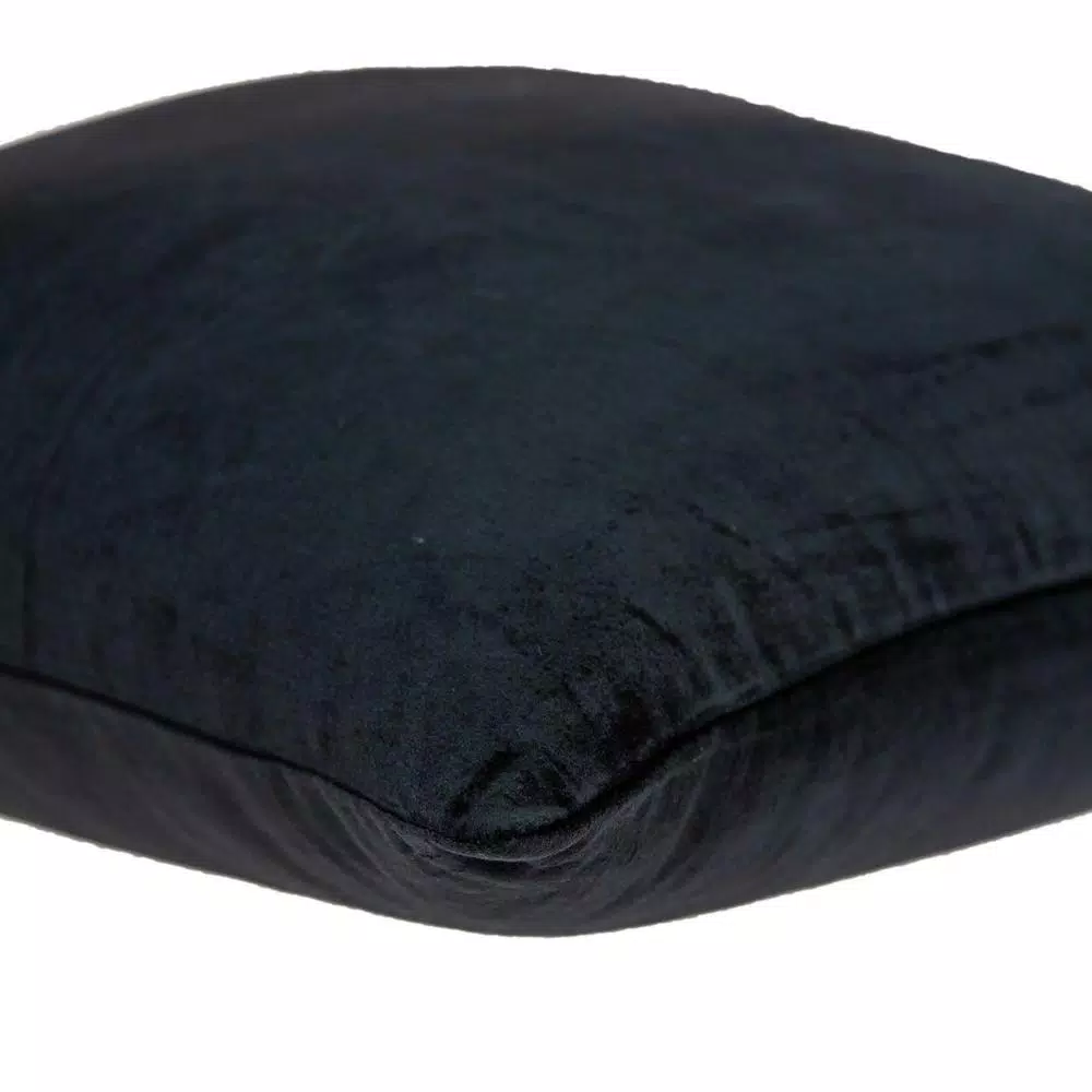 HomeRoots Jordan Transitional Black Solid Decorative Pillow Cover, 20 x 20 in.