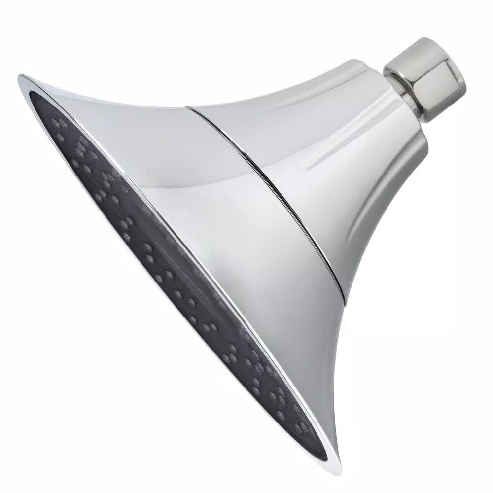 Brondell VivaSpring 6.5 in. Single Wall Mount Fixed Rain Shower Head with KDF Filtration, Chrome