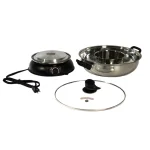 SPT Electric Multi-Cooker Shabu Shabu Hot Pot with 2-Compartment Stainless Steel Bowl thumbnail 2