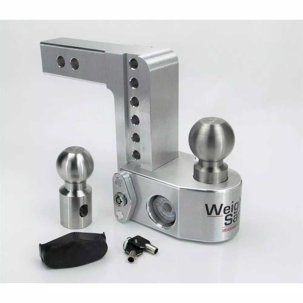Weigh Safe Weigh-Safe 6 in. Drop Adjustable Class V Ball Mount with Built-in Hydraulic Scale