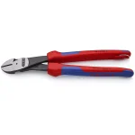 KNIPEX 10 in. High Leverage Diagonal Cutters with Tether Attachment and Comfort Grips thumbnail 1