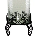 Gibson Home Moreauville 9 Qt. Glass Beverage Dispenser with Metal Wire Rack thumbnail 2