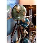 IMAX Worldwide Home PGA Tour Clubhouse 19.25 in. Globe on Mango Wood Tripod Stand thumbnail 1