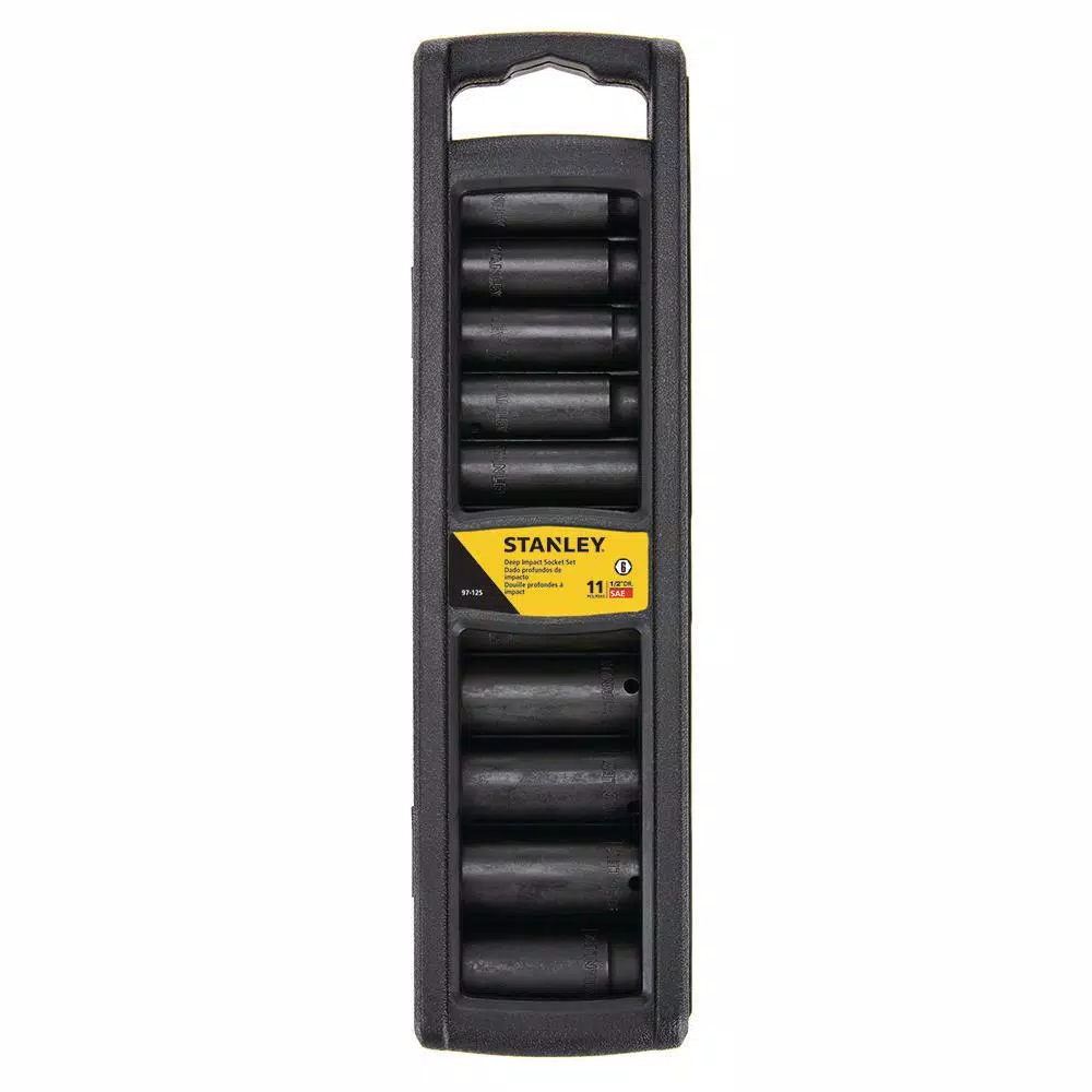 Stanley 1/2 in. Drive SAE Deep Impact Socket Set, 11-Piece