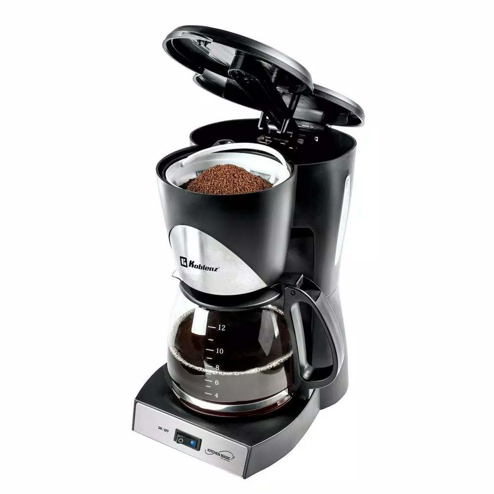 Koblenz Kitchen Magic Collection 12-Cup Drip Coffee Maker, Black