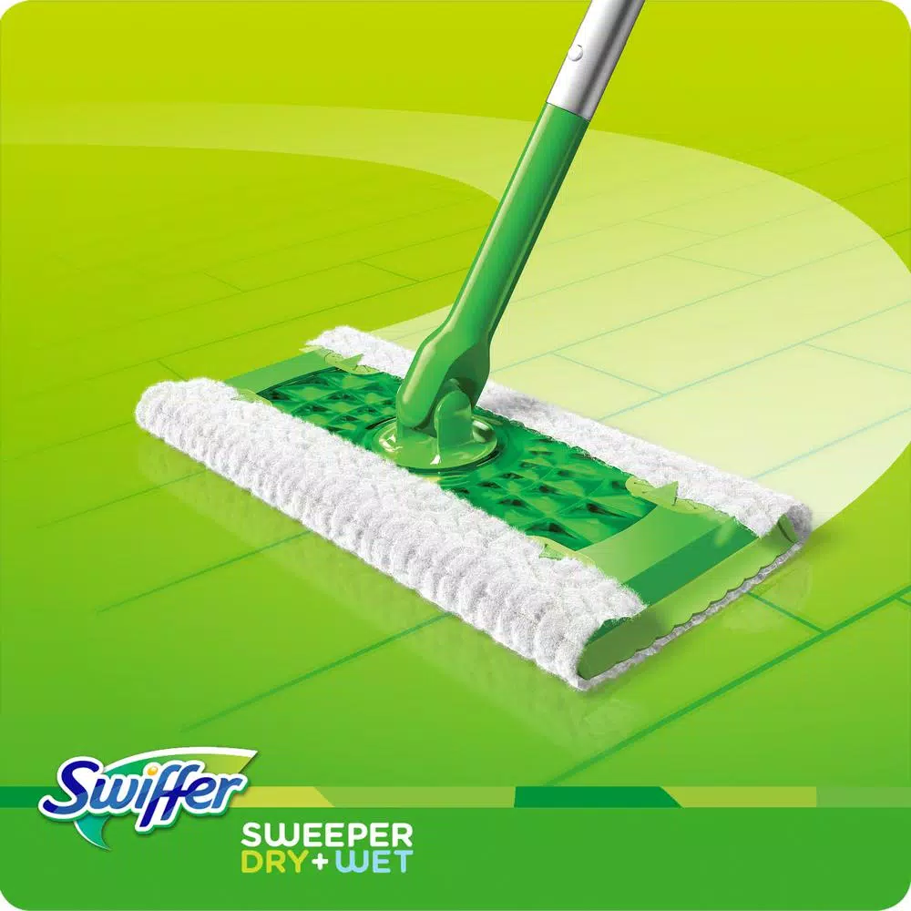 Swiffer Sweeper Dry and Wet Mop Starter Kit with 10 Cloths