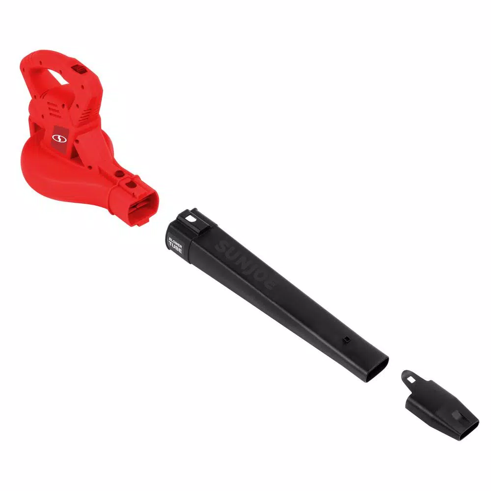 Sun Joe 10 Amp Electric Handheld Leaf Blower, 215 MPH, 240 CFM, 2-Speed, Red