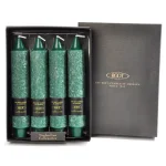 ROOT CANDLES 7 in. Timberline Collenette Dark Green Taper Dinner Candles, Beeswax Enriched (Box of 4) thumbnail 1