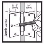 Everbilt 3-1/2 in. Matte Black Square Corner Smooth Action Door Hinge, 3-Pack thumbnail 5