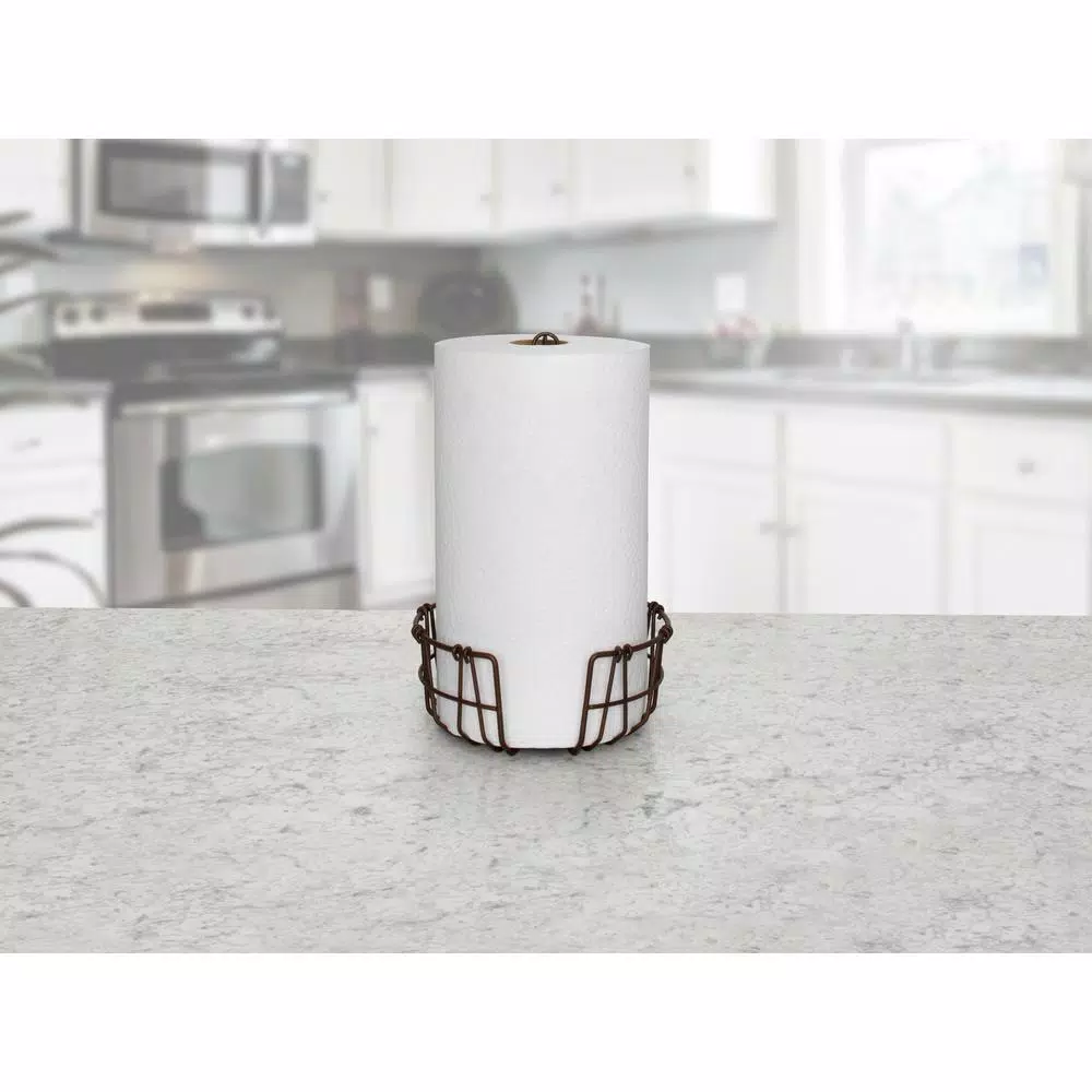 Spectrum Austin Rustic Steel Paper Towel Holder - Bronze