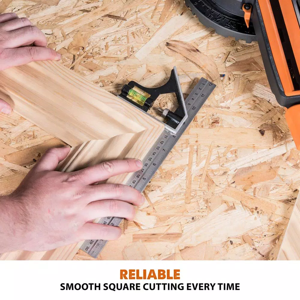 Evolution Power Tools Evolution 10 Amp 7-1/4 in. Sliding Compound Miter Saw with Laser Guide and Multi-Material Blade