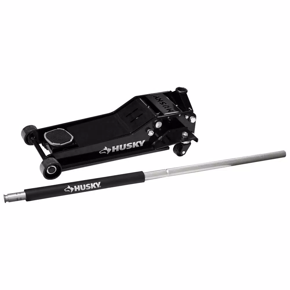 Husky 3.5-Ton Low Profile Floor Jack with Quick Lift and Universal Joint Release