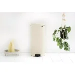 Brabantia 8 Gallon Almond Steel Step-On Trash Can with Soft-Close Lid thumbnail 8