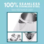 Elite Platinum 1.2L White Cool-Touch Stainless Steel Electric Kettle, 1350W thumbnail 9