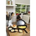 Fox Run Non-Stick Carbon Steel Omelette Pan and Egg Poacher Set, 3-Cup Insert thumbnail 2