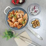 Chantal Induction 21 Steel 3 Qt. Stainless Steel Ceramic Nonstick Saute Pan, Brushed Stainless Steel thumbnail 5