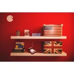 Heim Concept Silver Wood Clock with Cardholder and Pen - Executive Desk Accessory thumbnail 4