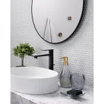 Umbra Hubba Round Contemporary Wall Mirror, Metallic Titanium, 34 in. thumbnail 4