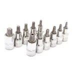 Husky 1/2 in. Drive Torx and Tamper-Proof Torx Bit Socket Set, 11-Piece thumbnail 1