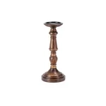 IMAX Rozzi Wooden Candle Holders Set of 5 - Rustic Multi-Colored Candlesticks thumbnail 6