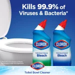 Clorox Toilet Bowl Cleaner with Bleach, Rain Clean Scent, 24 oz (2-Pack) thumbnail 2
