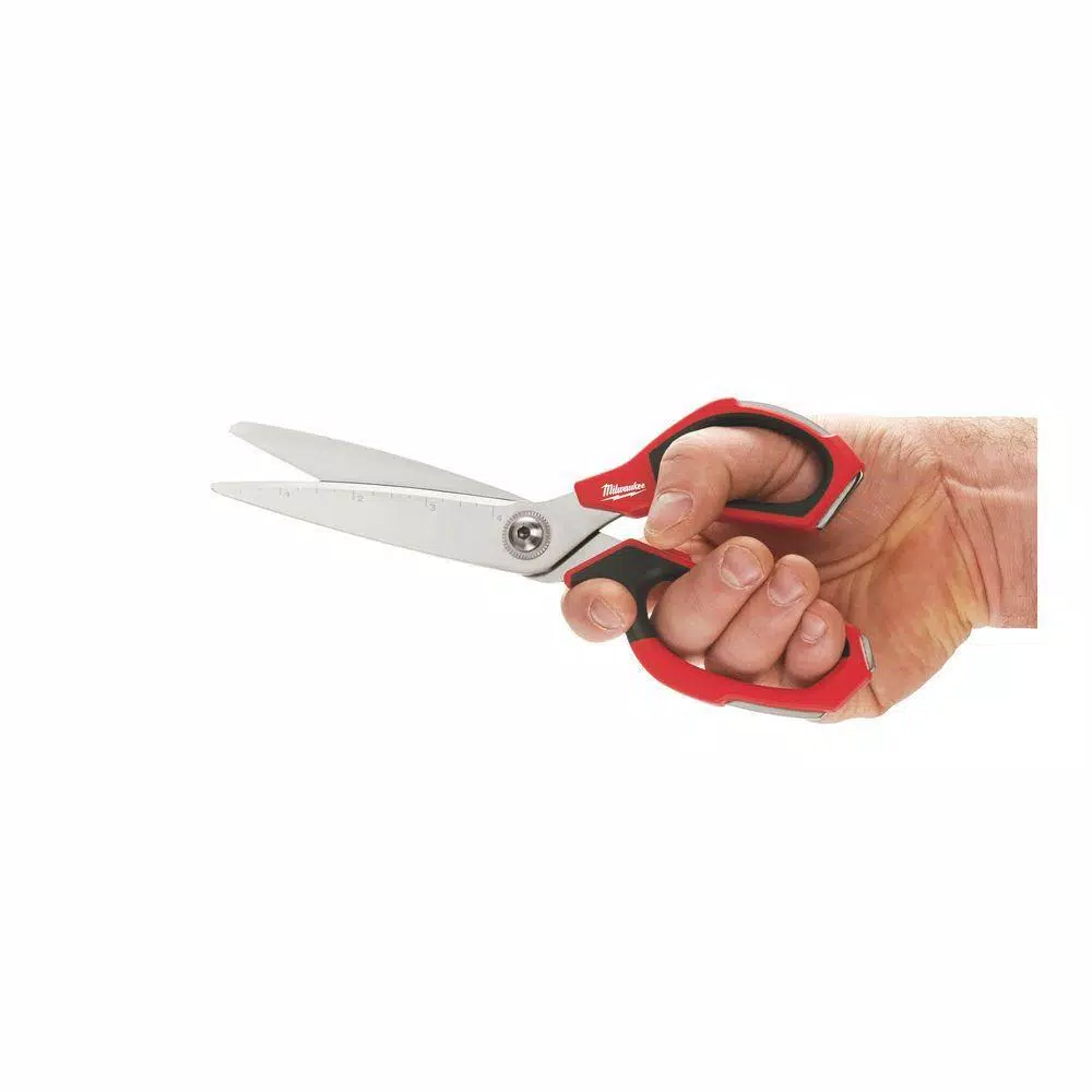 Milwaukee 25 ft. Compact Tape Measure and Jobsite Straight Scissors Set