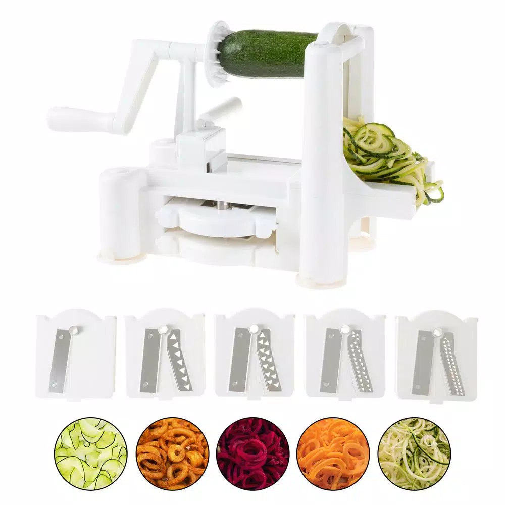 Classic Cuisine 5-Blade Manual Vegetable Spiralizer Rotary Slicer