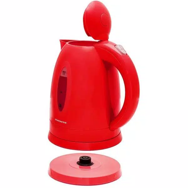 Ovente KP72R 1.7L Electric Kettle, 1100W Fast Boiling Water Kettle with Auto Shut-Off, Red