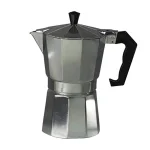 Home Basics 6-Cup Aluminum Stovetop Espresso Machine, Grey thumbnail 4