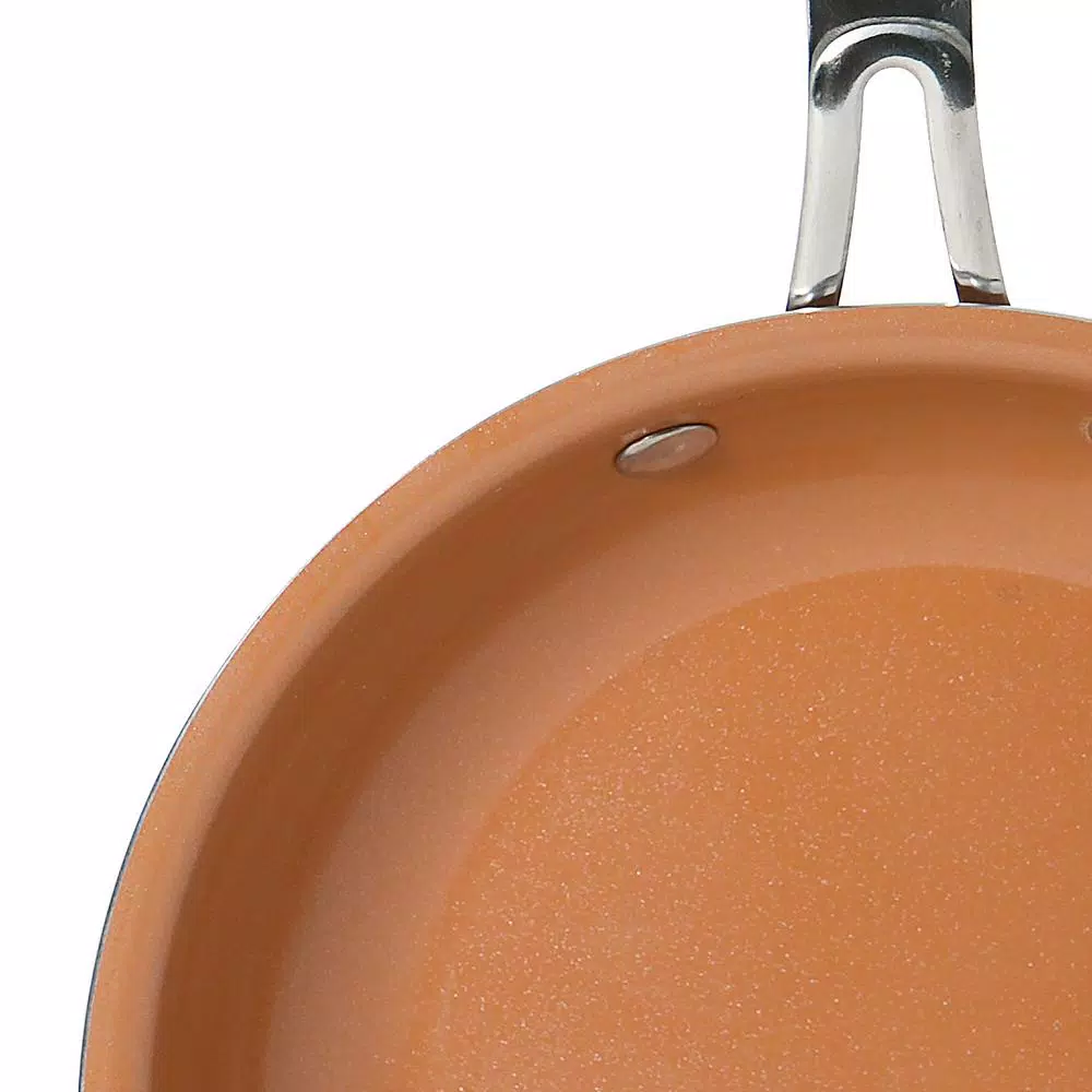 Kitchen Details 10 in. Aluminum Nonstick Copper Frying Pan with Titanium Ceramic Coating