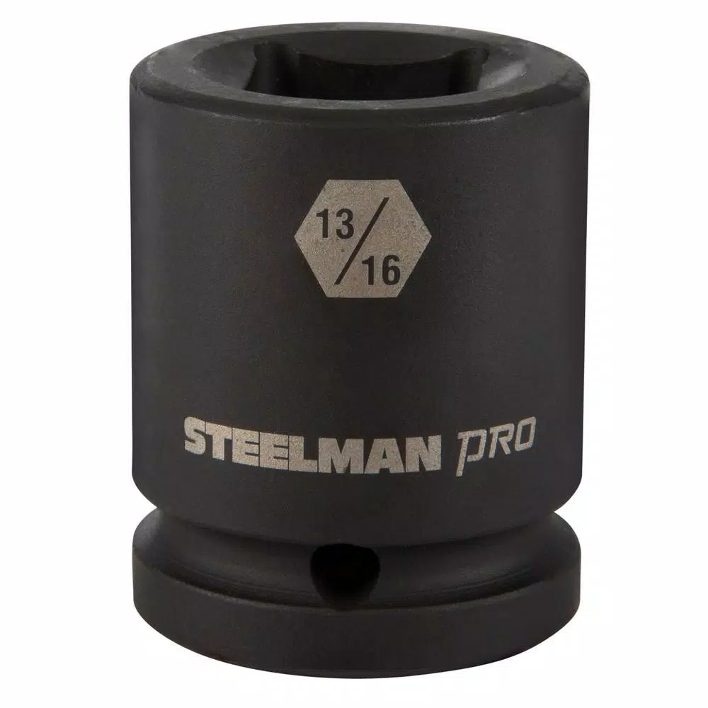 STEELMAN PRO 79343 3/4-in Drive 13/16-in 4-Point Square Budd Impact Socket