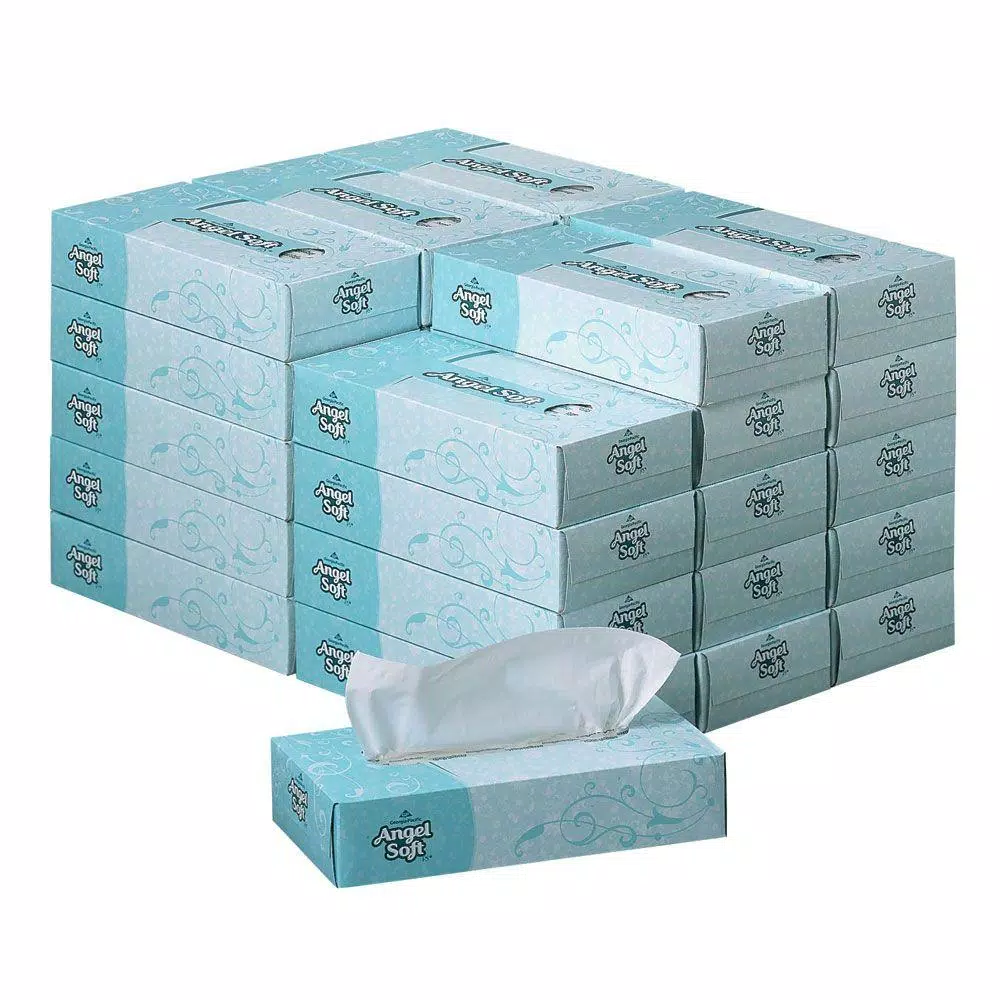 Angel Soft Premium 2-Ply Facial Tissue, 100-Count (30 Pack)